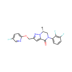 C[C@@H]1CN(c2cccc(F)c2F)C(=O)c2cc(COc3ccc(F)cn3)nn21 ZINC000473104885