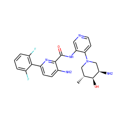 C[C@@H]1CN(c2ccncc2NC(=O)c2nc(-c3c(F)cccc3F)ccc2N)C[C@@H](N)[C@H]1O ZINC000140041215