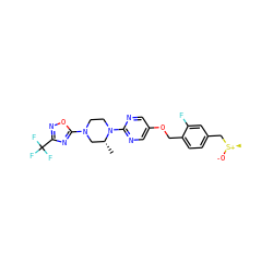 C[C@@H]1CN(c2nc(C(F)(F)F)no2)CCN1c1ncc(OCc2ccc(C[S@@+](C)[O-])cc2F)cn1 ZINC000299821930