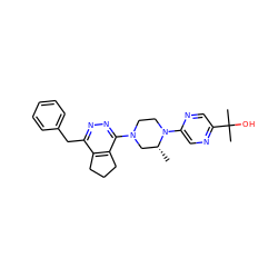 C[C@@H]1CN(c2nnc(Cc3ccccc3)c3c2CCC3)CCN1c1cnc(C(C)(C)O)cn1 ZINC000117257731