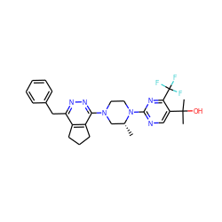 C[C@@H]1CN(c2nnc(Cc3ccccc3)c3c2CCC3)CCN1c1ncc(C(C)(C)O)c(C(F)(F)F)n1 ZINC000201145295