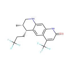 C[C@@H]1CNc2cc3[nH]c(=O)cc(C(F)(F)F)c3cc2[C@@H]1CCC(F)(F)F ZINC000028763850