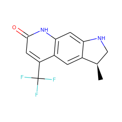 C[C@@H]1CNc2cc3[nH]c(=O)cc(C(F)(F)F)c3cc21 ZINC000027854520