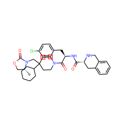 C[C@@H]1COC(=O)N1CC1(C2CCCCC2)CCN(C(=O)[C@@H](Cc2ccc(Cl)cc2)NC(=O)[C@H]2Cc3ccccc3CN2)CC1 ZINC000028570145