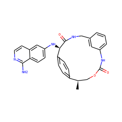 C[C@@H]1COC(=O)Nc2cccc(c2)CNC(=O)[C@H](Nc2ccc3c(N)nccc3c2)c2ccc1cc2 ZINC000043169720