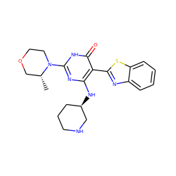 C[C@@H]1COCCN1c1nc(N[C@@H]2CCCNC2)c(-c2nc3ccccc3s2)c(=O)[nH]1 ZINC001772586765