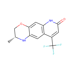 C[C@@H]1COc2cc3[nH]c(=O)cc(C(F)(F)F)c3cc2N1 ZINC000014967330