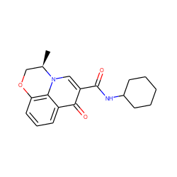 C[C@@H]1COc2cccc3c(=O)c(C(=O)NC4CCCCC4)cn1c23 ZINC000095552476