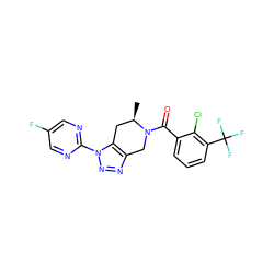 C[C@@H]1Cc2c(nnn2-c2ncc(F)cn2)CN1C(=O)c1cccc(C(F)(F)F)c1Cl ZINC000218486472