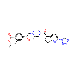 C[C@@H]1Cc2cc([C@H]3CN4CCN(C(=O)[C@@H]5CCc6nc(-n7cnnn7)ccc65)C[C@H]4CO3)ccc2C(=O)O1 ZINC000205886184