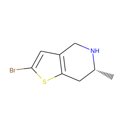 C[C@@H]1Cc2sc(Br)cc2CN1 ZINC000029039170