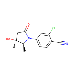 C[C@@H]1N(c2ccc(C#N)c(Cl)c2)C(=O)C[C@]1(C)O ZINC000116749140