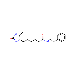 C[C@@H]1NC(=O)N[C@@H]1CCCCCC(=O)NCCc1ccccc1 ZINC000002876610