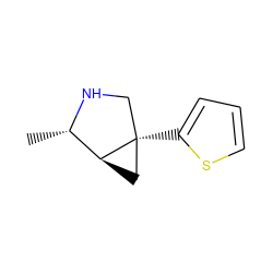 C[C@@H]1NC[C@@]2(c3cccs3)C[C@@H]12 ZINC000040845908