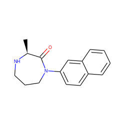 C[C@@H]1NCCCN(c2ccc3ccccc3c2)C1=O ZINC000145632592