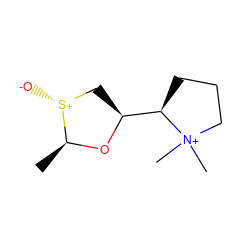 C[C@@H]1O[C@H]([C@H]2CCC[N+]2(C)C)C[S@@+]1[O-] ZINC000013683872