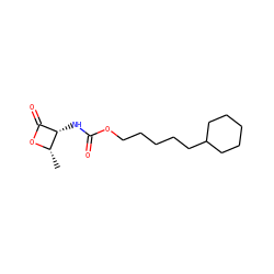 C[C@@H]1OC(=O)[C@@H]1NC(=O)OCCCCCC1CCCCC1 ZINC000096283408