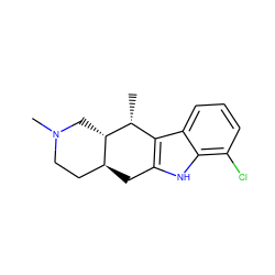 C[C@@H]1c2c([nH]c3c(Cl)cccc23)C[C@H]2CCN(C)C[C@H]12 ZINC000073164919