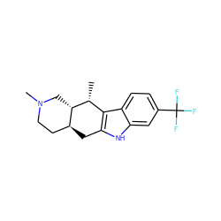 C[C@@H]1c2c([nH]c3cc(C(F)(F)F)ccc23)C[C@H]2CCN(C)C[C@H]12 ZINC000073164932
