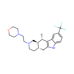 C[C@@H]1c2c([nH]c3ccc(C(F)(F)F)cc23)C[C@@H]2CCN(CCN3CCOCC3)C[C@H]21 ZINC000022453517