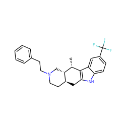 C[C@@H]1c2c([nH]c3ccc(C(F)(F)F)cc23)C[C@H]2CCN(CCc3ccccc3)C[C@H]12 ZINC000073163504