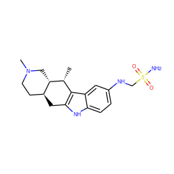 C[C@@H]1c2c([nH]c3ccc(NCS(N)(=O)=O)cc23)C[C@H]2CCN(C)C[C@H]12 ZINC000073164956