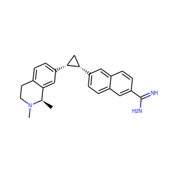 C[C@@H]1c2cc([C@@H]3C[C@@H]3c3ccc4cc(C(=N)N)ccc4c3)ccc2CCN1C ZINC000028367349