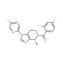 C[C@@H]1c2ncn(-c3ccc(F)cn3)c2CCN1C(=O)c1ccc(F)cc1Cl ZINC000225971513