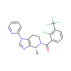 C[C@@H]1c2ncn(-c3ccccn3)c2CCN1C(=O)c1cccc(C(F)(F)F)c1Cl ZINC000218426030