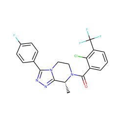 C[C@@H]1c2nnc(-c3ccc(F)cc3)n2CCN1C(=O)c1cccc(C(F)(F)F)c1Cl ZINC000473101965