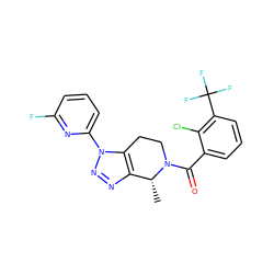 C[C@@H]1c2nnn(-c3cccc(F)n3)c2CCN1C(=O)c1cccc(C(F)(F)F)c1Cl ZINC000225972116