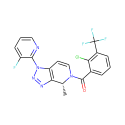 C[C@@H]1c2nnn(-c3ncccc3F)c2C=CN1C(=O)c1cccc(C(F)(F)F)c1Cl ZINC000225992312