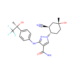 C[C@](O)(c1ccc(Nc2nn([C@H]3CC[C@@](C)(O)C[C@@H]3C#N)cc2C(N)=O)cc1)C(F)(F)F ZINC000221864418