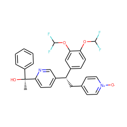 C[C@](O)(c1ccccc1)c1ccc([C@@H](Cc2cc[n+]([O-])cc2)c2ccc(OC(F)F)c(OC(F)F)c2)cn1 ZINC000003915811