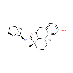 C[C@]1(C(=O)N[C@@H]2C[C@H]3CC[C@H]2C3)CCC[C@]2(C)c3cc(O)ccc3CC[C@@H]12 ZINC000261157468