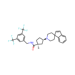 C[C@]1(C(=O)NCc2cc(C(F)(F)F)cc(C(F)(F)F)c2)CC[C@@H](N2CCC3(C=Cc4ccccc43)CC2)C1 ZINC000028645339