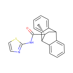 C[C@]1(C(=O)Nc2nccs2)CC2c3ccccc3C1c1ccccc12 ZINC000000036780