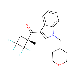 C[C@]1(C(=O)c2cn(CC3CCOCC3)c3ccccc23)CC(F)(F)C1(F)F ZINC000035878355