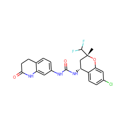 C[C@]1(C(F)F)C[C@@H](NC(=O)Nc2ccc3c(c2)NC(=O)CC3)c2ccc(Cl)cc2O1 ZINC000143479791