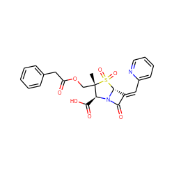 C[C@]1(COC(=O)Cc2ccccc2)[C@H](C(=O)O)N2C(=O)/C(=C/c3ccccn3)[C@H]2S1(=O)=O ZINC000003941201