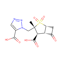 C[C@]1(Cn2nncc2C(=O)O)[C@H](C(=O)O)[C@H]2C(=O)C[C@H]2S1(=O)=O ZINC000029249151