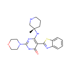 C[C@]1(Nc2nc(N3CCOCC3)[nH]c(=O)c2-c2nc3ccccc3s2)CCCNC1 ZINC001772617027