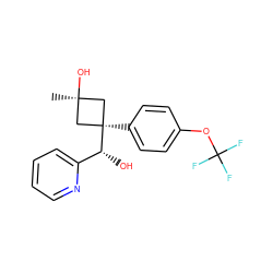 C[C@]1(O)C[C@@](c2ccc(OC(F)(F)F)cc2)([C@H](O)c2ccccn2)C1 ZINC000653823125