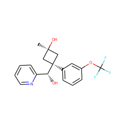 C[C@]1(O)C[C@@](c2cccc(OC(F)(F)F)c2)([C@H](O)c2ccccn2)C1 ZINC000653823126