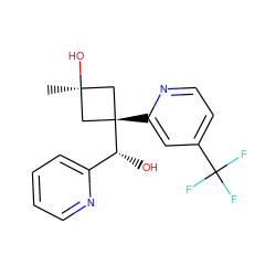 C[C@]1(O)C[C@](c2cc(C(F)(F)F)ccn2)([C@H](O)c2ccccn2)C1 ZINC000653834542