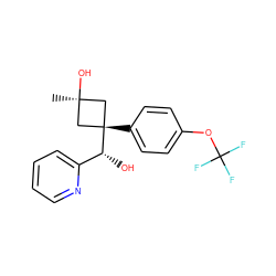 C[C@]1(O)C[C@](c2ccc(OC(F)(F)F)cc2)([C@H](O)c2ccccn2)C1 ZINC000653816305