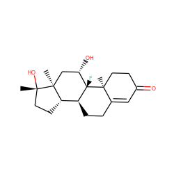 C[C@]1(O)CC[C@H]2[C@@H]3CCC4=CC(=O)CC[C@]4(C)[C@@]3(F)[C@@H](O)C[C@@]21C ZINC000003875484
