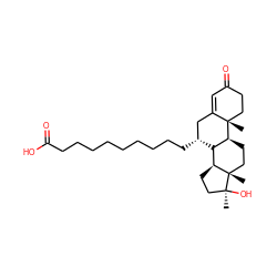 C[C@]1(O)CC[C@H]2[C@H]3[C@H](CC[C@@]21C)[C@@]1(C)CCC(=O)C=C1C[C@H]3CCCCCCCCCC(=O)O ZINC000028824543