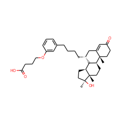 C[C@]1(O)CC[C@H]2[C@H]3[C@H](CC[C@@]21C)[C@@]1(C)CCC(=O)C=C1C[C@H]3CCCCc1cccc(OCCCC(=O)O)c1 ZINC000028824562