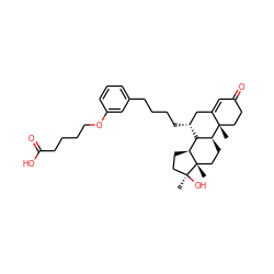 C[C@]1(O)CC[C@H]2[C@H]3[C@H](CC[C@@]21C)[C@@]1(C)CCC(=O)C=C1C[C@H]3CCCCc1cccc(OCCCCC(=O)O)c1 ZINC000028824566